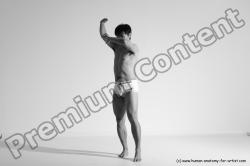 Underwear Martial art Man Asian Moving poses Average Short Black Dynamic poses Academic